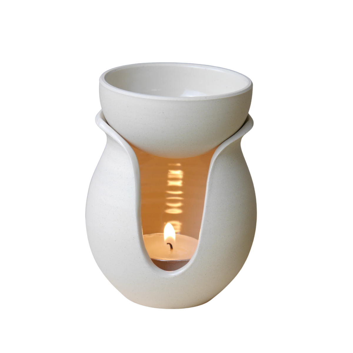 Ceramic Oil Burner, Chalk
