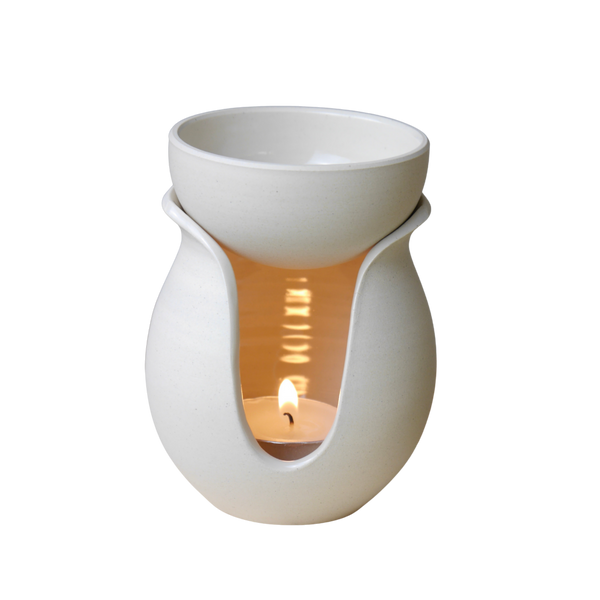 Ceramic Oil Burner, Chalk
