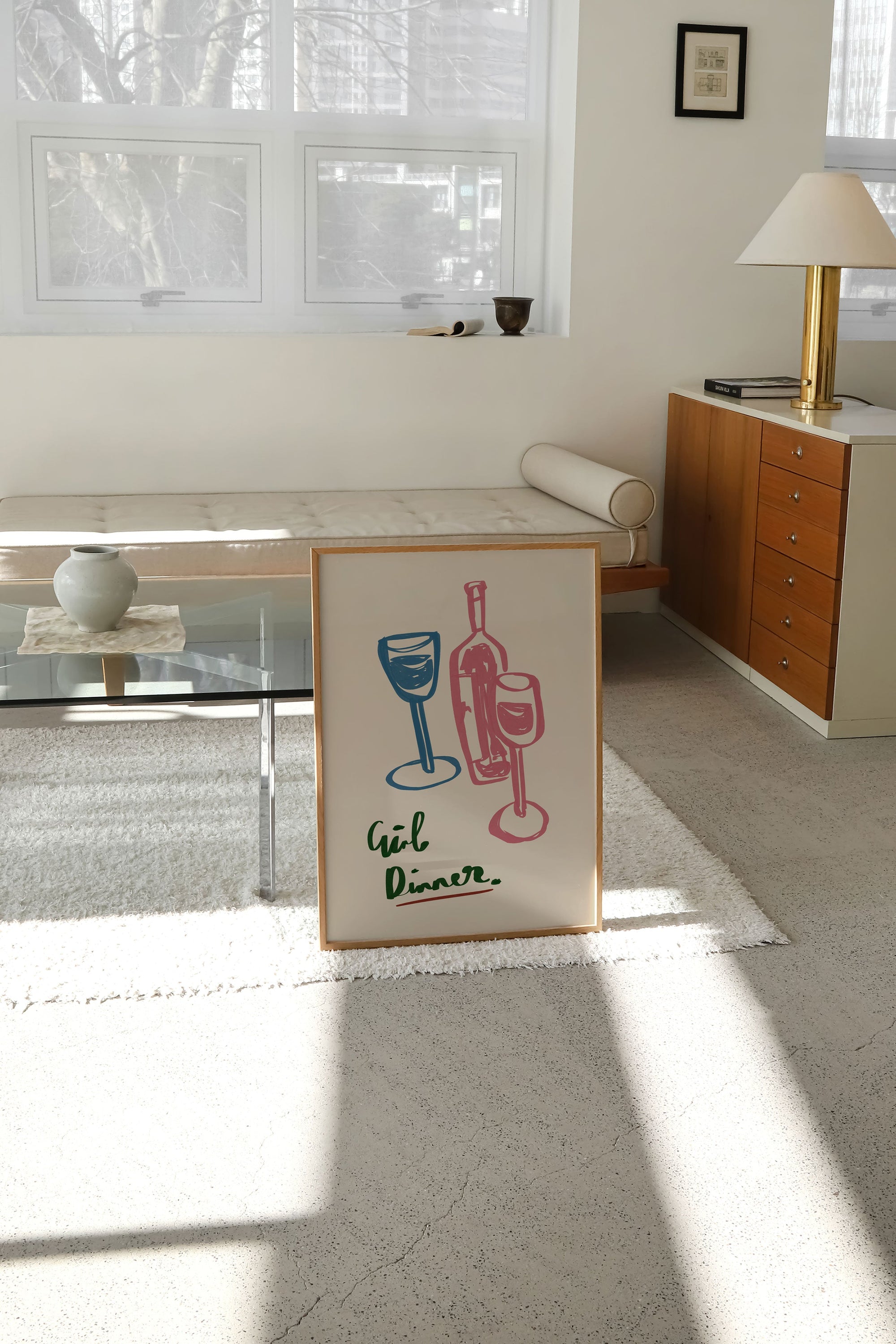 Girl Dinner | Wine Poster | UNFRAMED