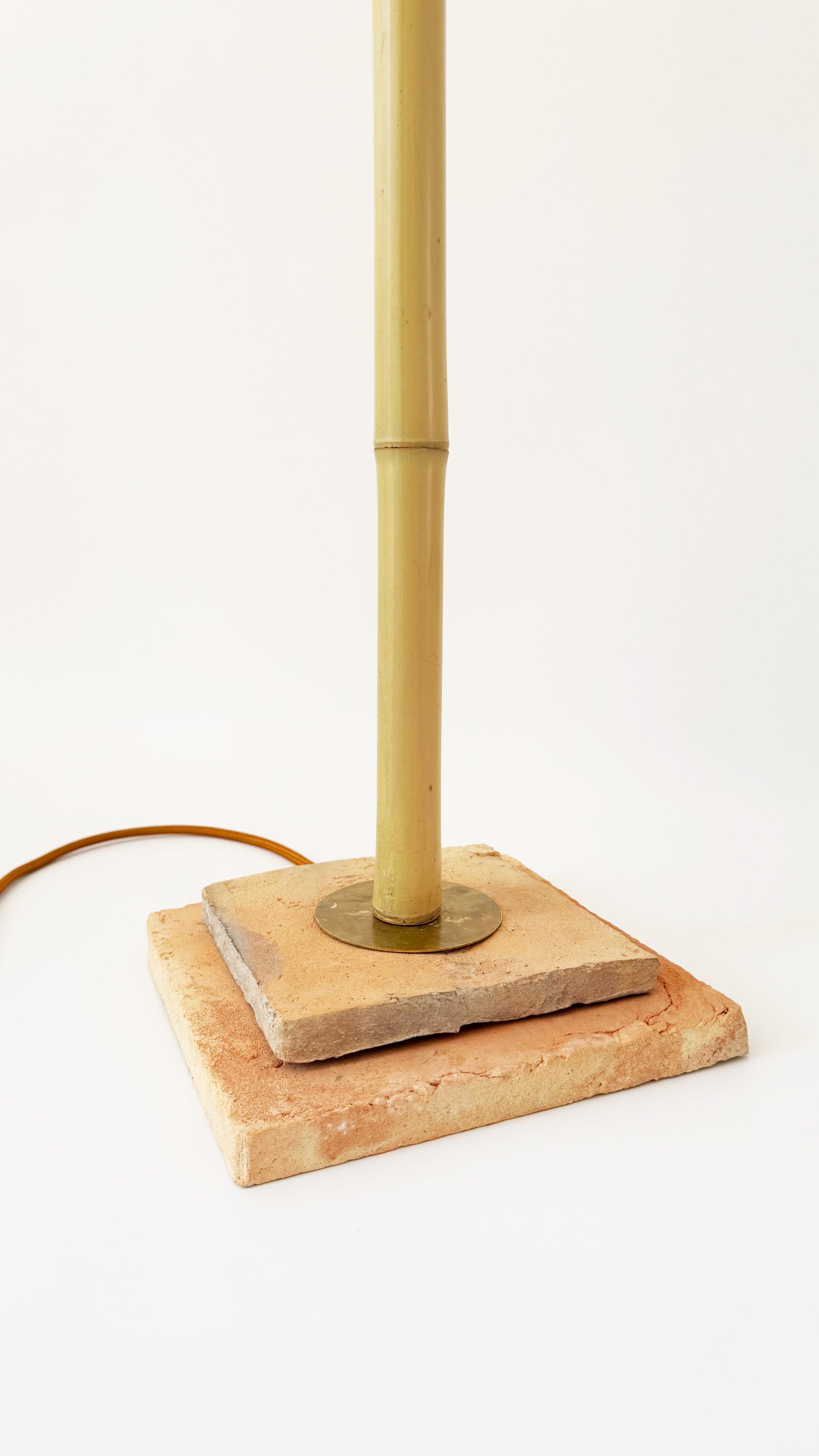 Bamboo and Terracotta Lollipop Floor Lamp
