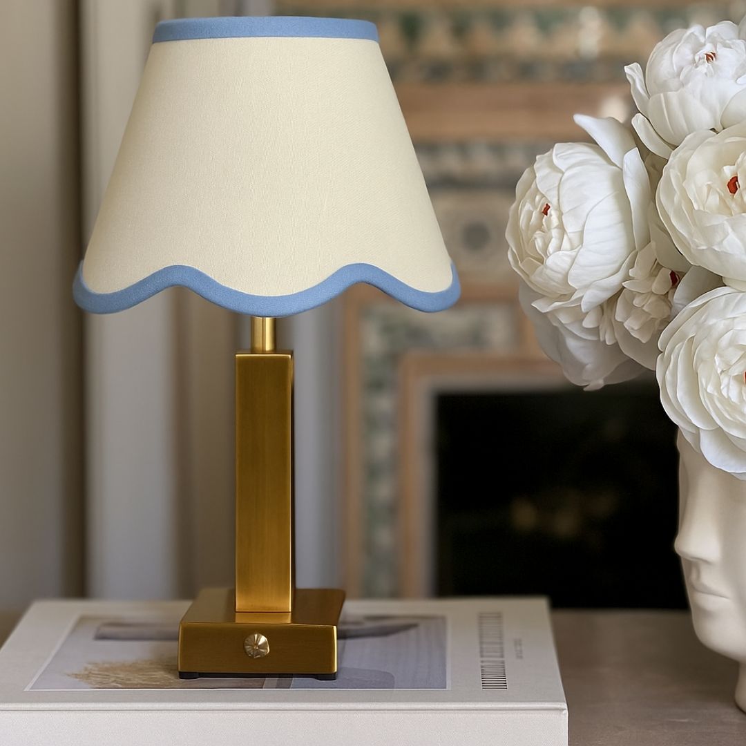 Lampshade Von Norten Cream White & Blue