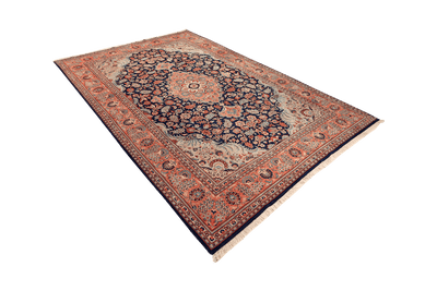 Kashan — Hand-knotted, 206x316 cm, Blue, 100% Virgin Wool | View 5