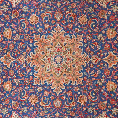 Sarough — Hand-knotted, 198x293 cm, Blue, 100% Virgin Wool | View 4