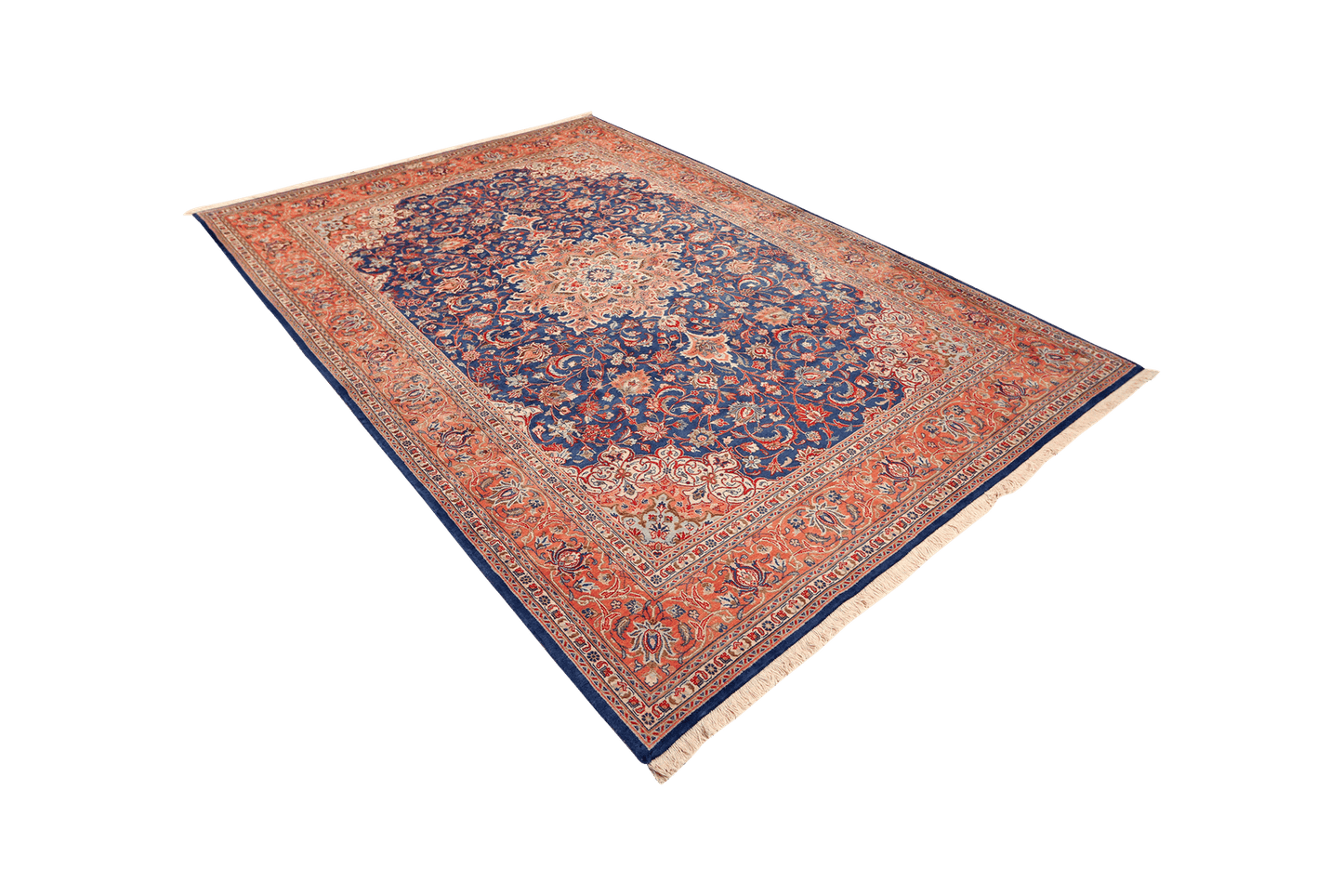 Sarough — Hand-knotted, 198x293 cm, Blue, 100% Virgin Wool | View 5