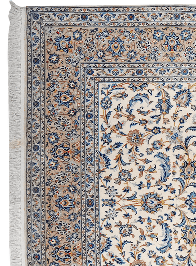 Kashan — Hand-knotted, 206x333 cm, Beige, 100% Virgin Wool | View 3