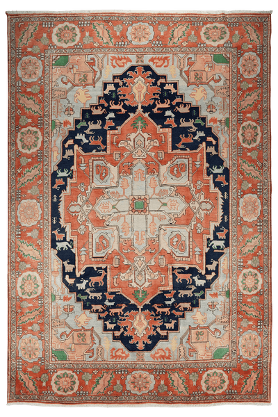 Serapi — Hand-knotted, 264x345 cm, Blue, 100% Virgin Wool | Main view