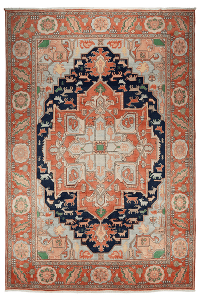 Serapi — Hand-knotted, 264x345 cm, Blue, 100% Virgin Wool | Main view