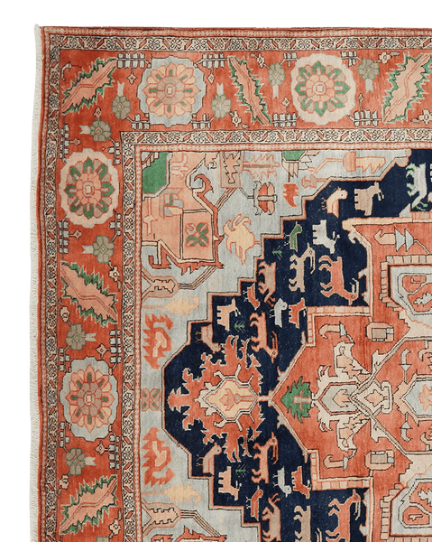 Serapi — Hand-knotted, 264x345 cm, Blue, 100% Virgin Wool | View 3