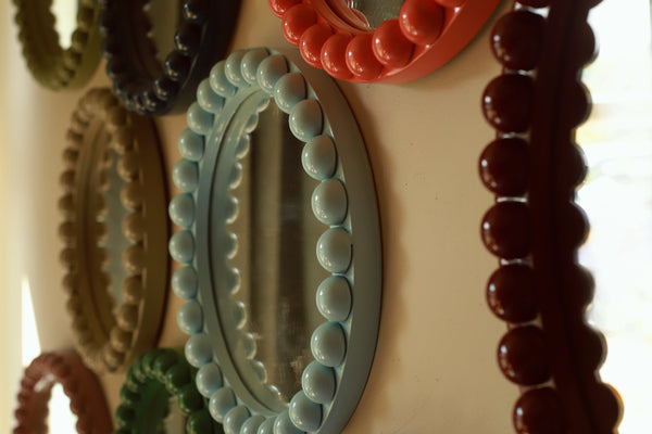 Round Over-Sized Bobbin Mirror
