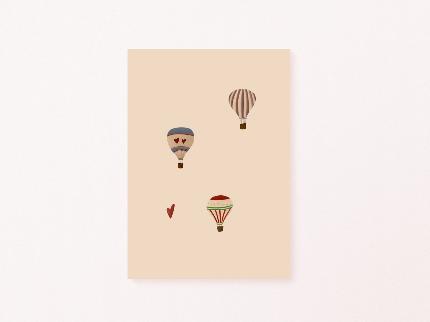 Vintage hot air balloons poster art print