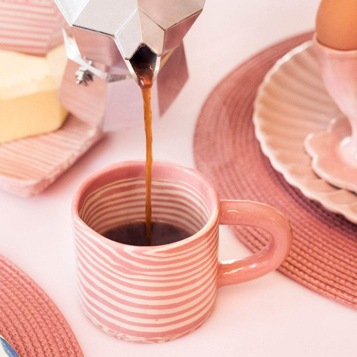 Pink Striped Mug