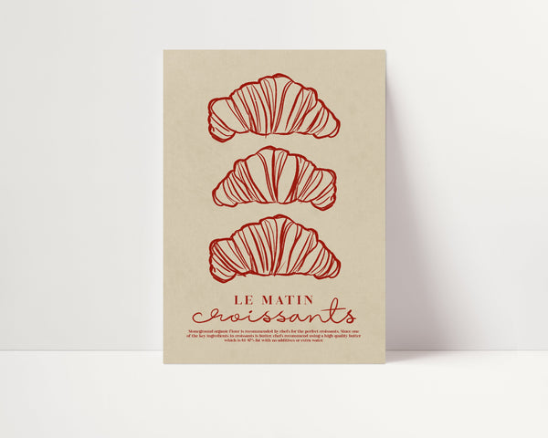 Croissant | Breakfast Poster | UNFRAMED
