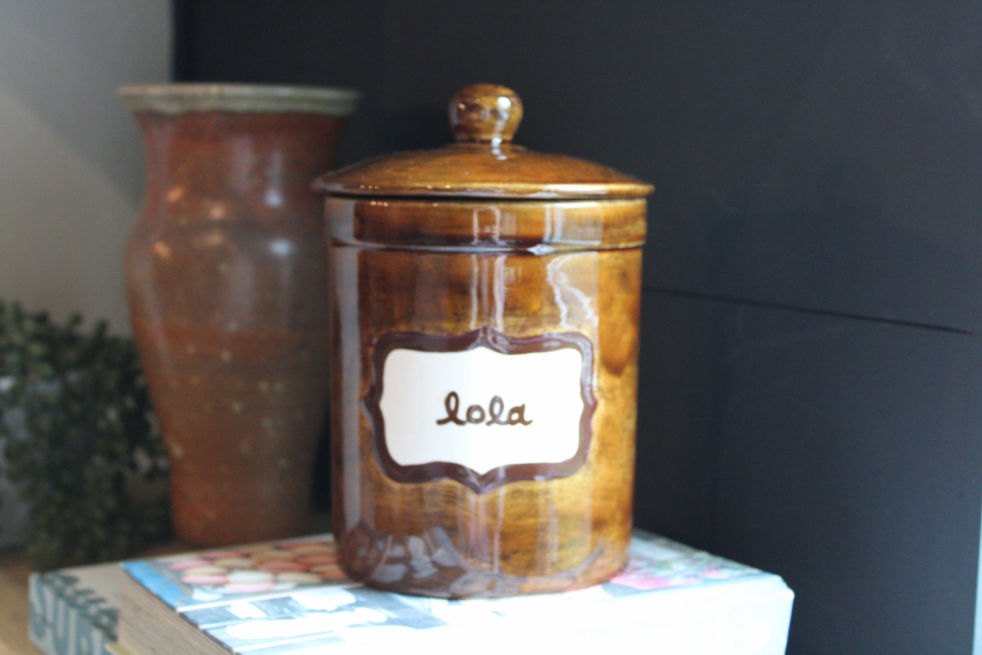 Hand-painted Custom Dog Treat Canisters