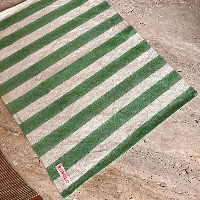 Green Striped Placemat