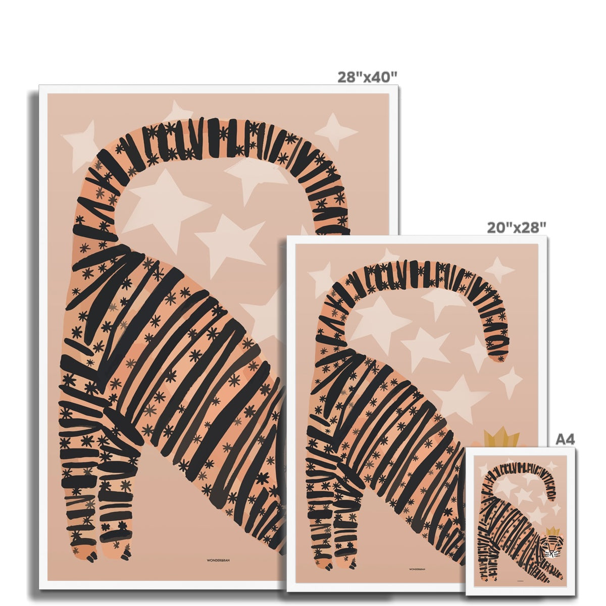 Tiger in Blush Children's Print