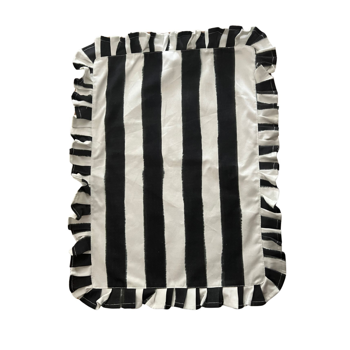 Black Striped Fabric Placemat - Between Us