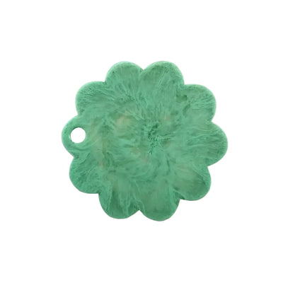 Scallop Resin Cheese Charcuterie Board, Green 12 Inches - Casa Amarosa