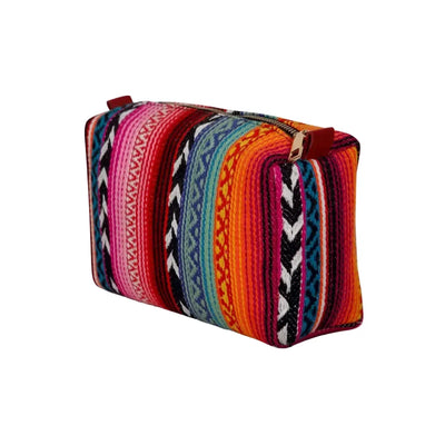 Southwestern-Inspired Travel Beauty Pouch, 8x3x5 Inch - Casa Amarosa