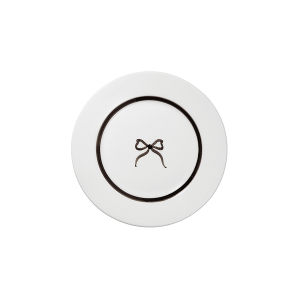 Bow Salad Plate - Black 22 cm