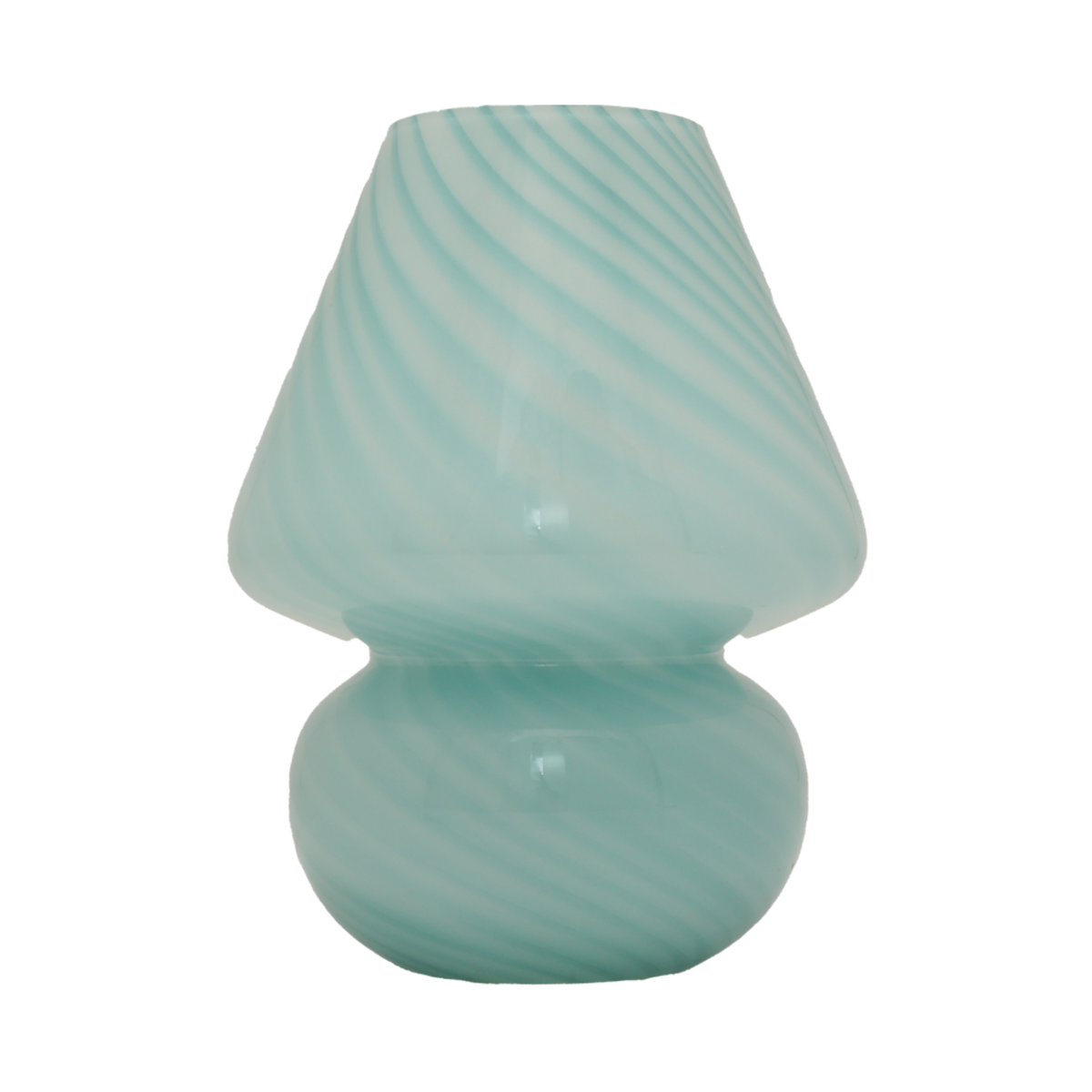 Mushroom Glass Lamp In Blue