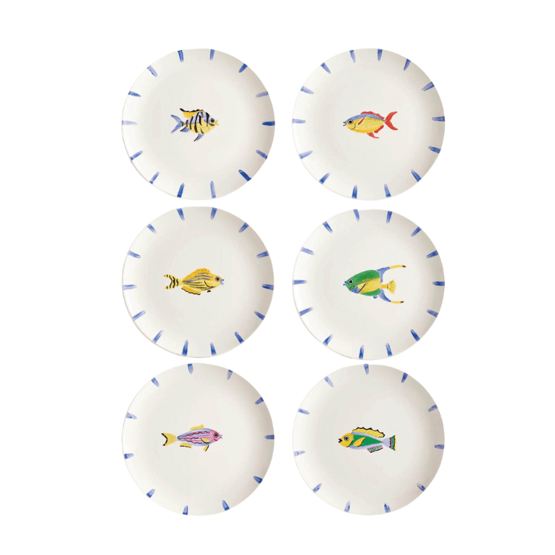 Under The Sea Set of 6 Plates