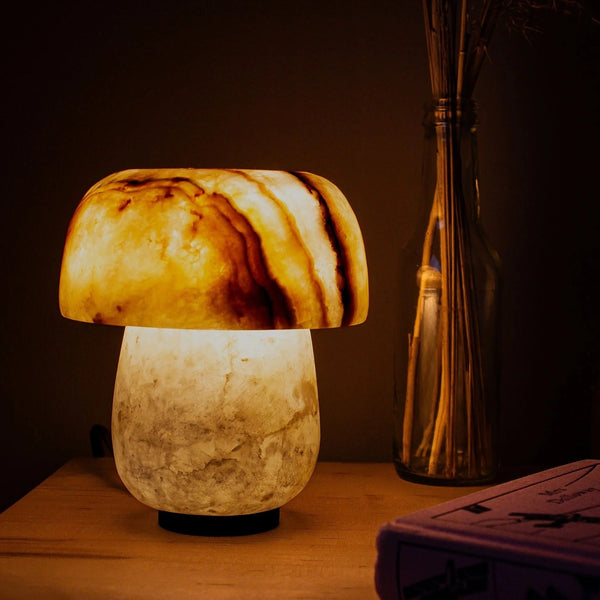 Shroom Dot | Alabaster Stone Lamp