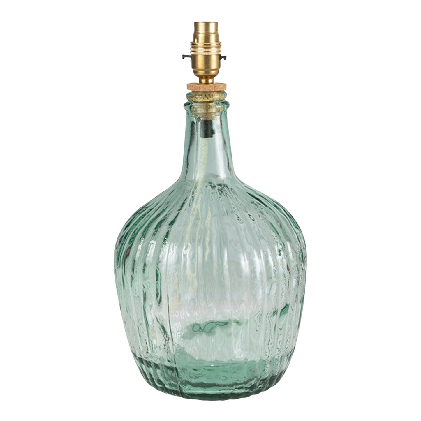 Florence Ripple Glass Table Lamp Base - Sea Mist