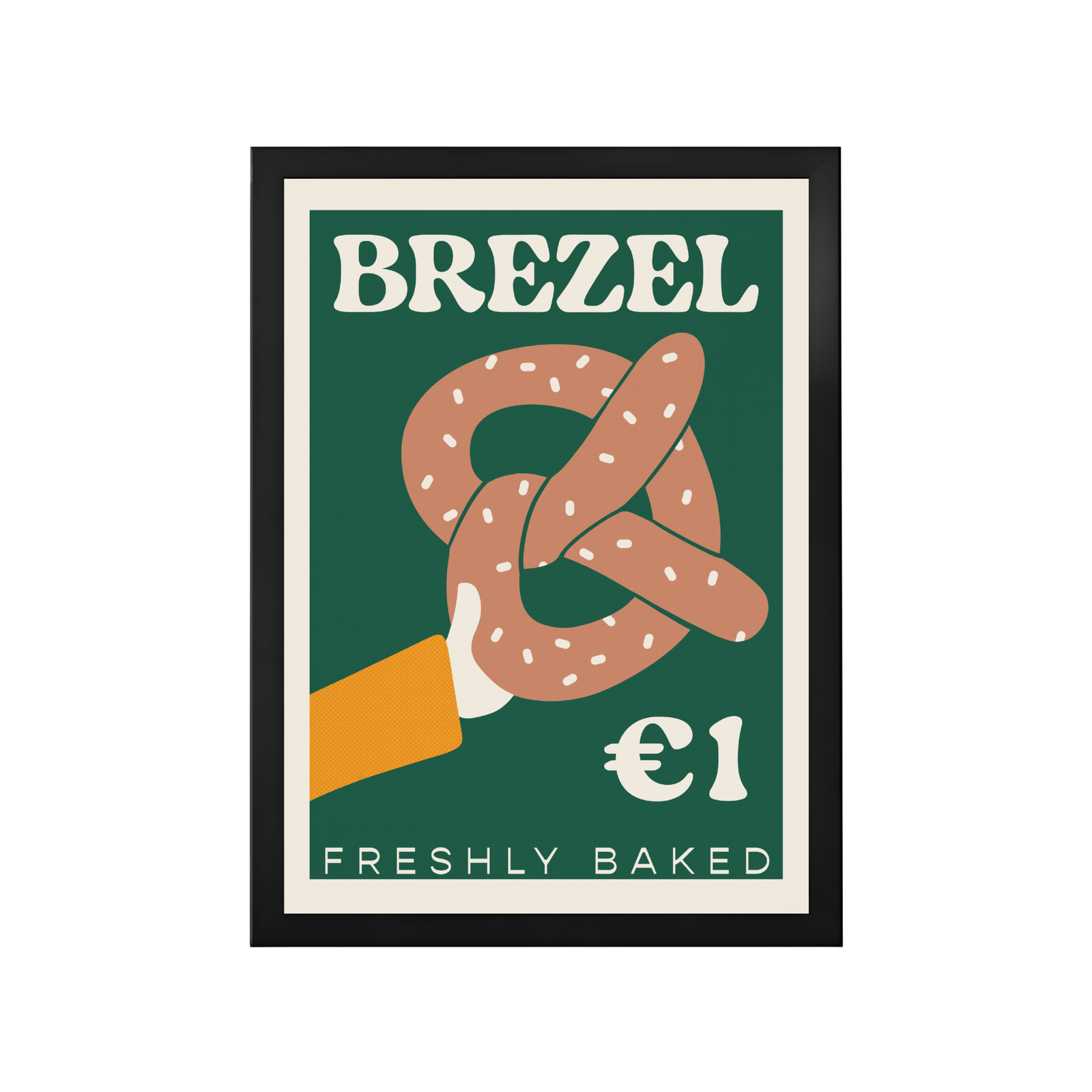 German Brezel Retro Bakery Print
