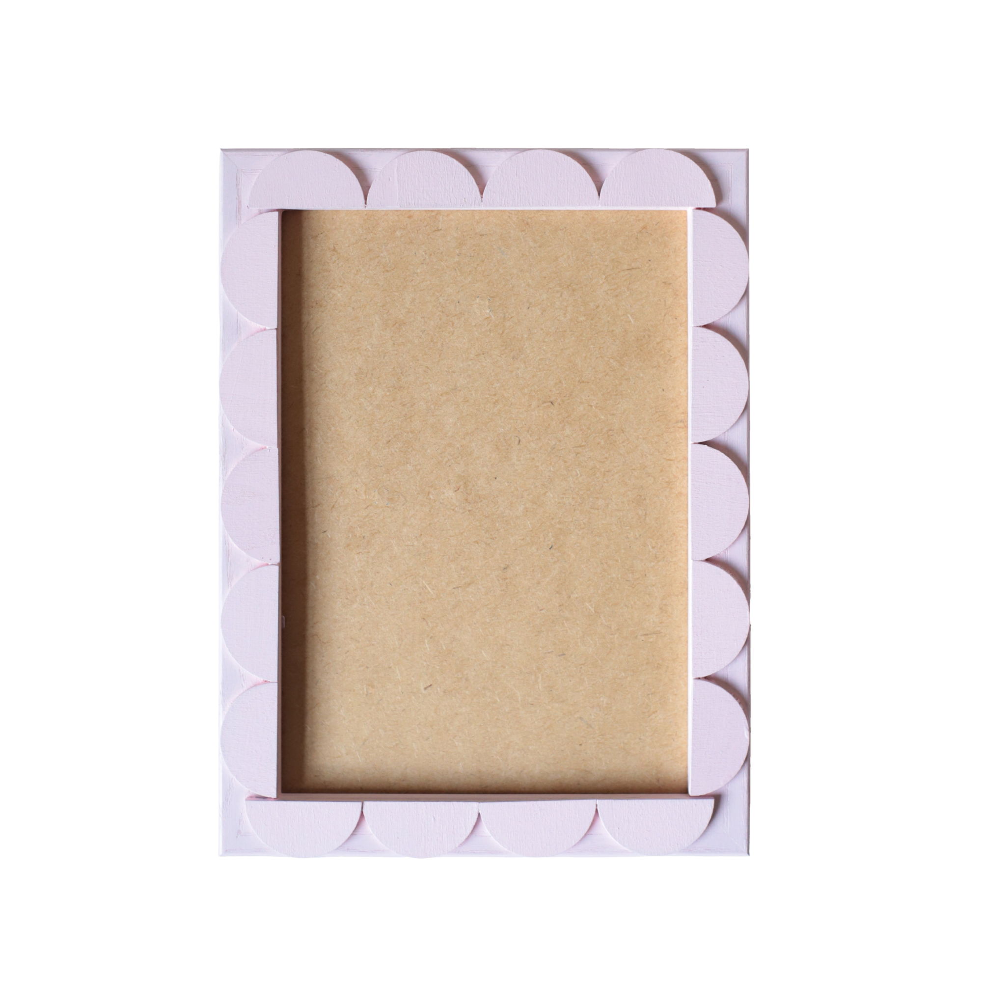 Peony Stained Scallop Frame