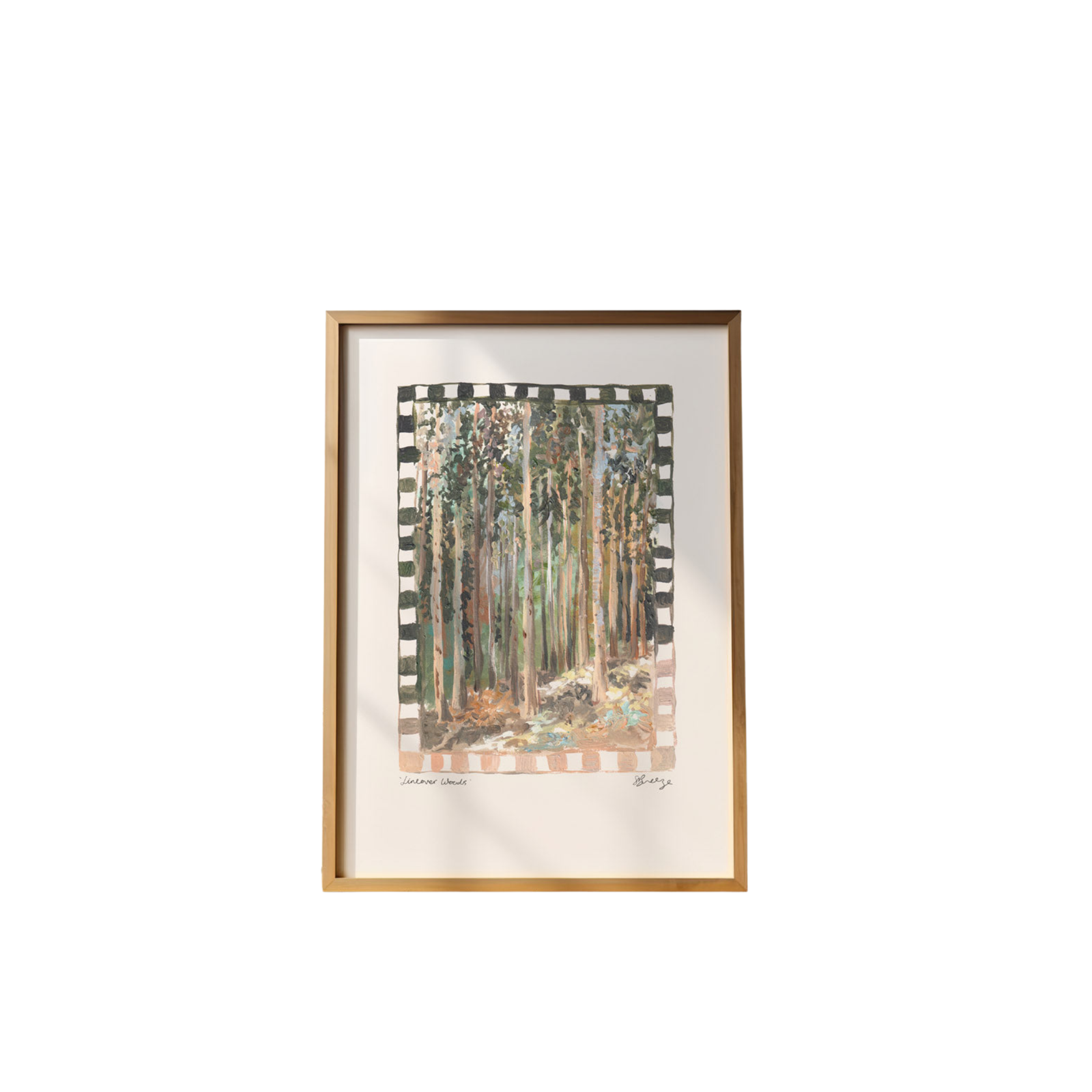 Lineover Wood Art Print