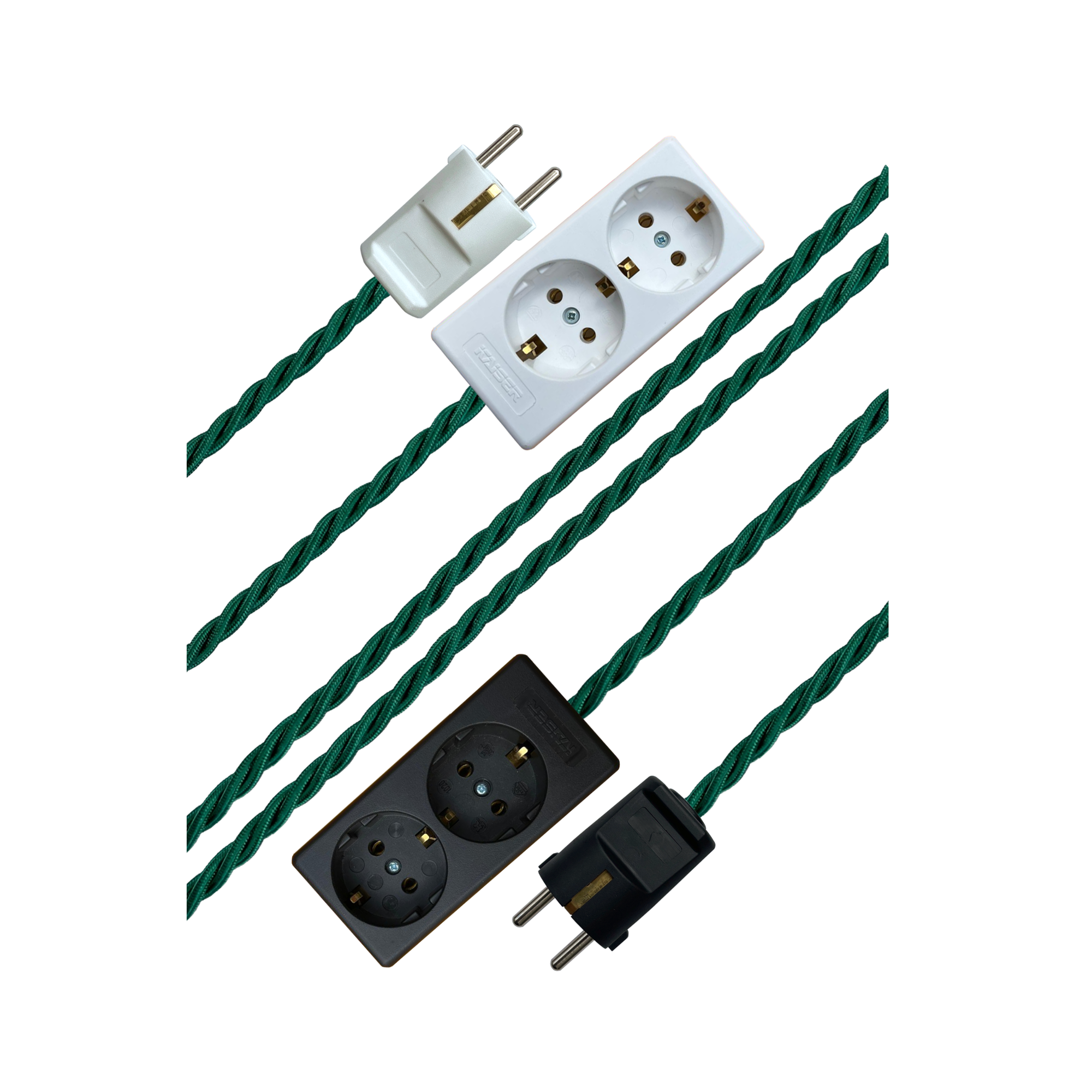Malachite - Lola's Leads EU Fabric Extension Cable
