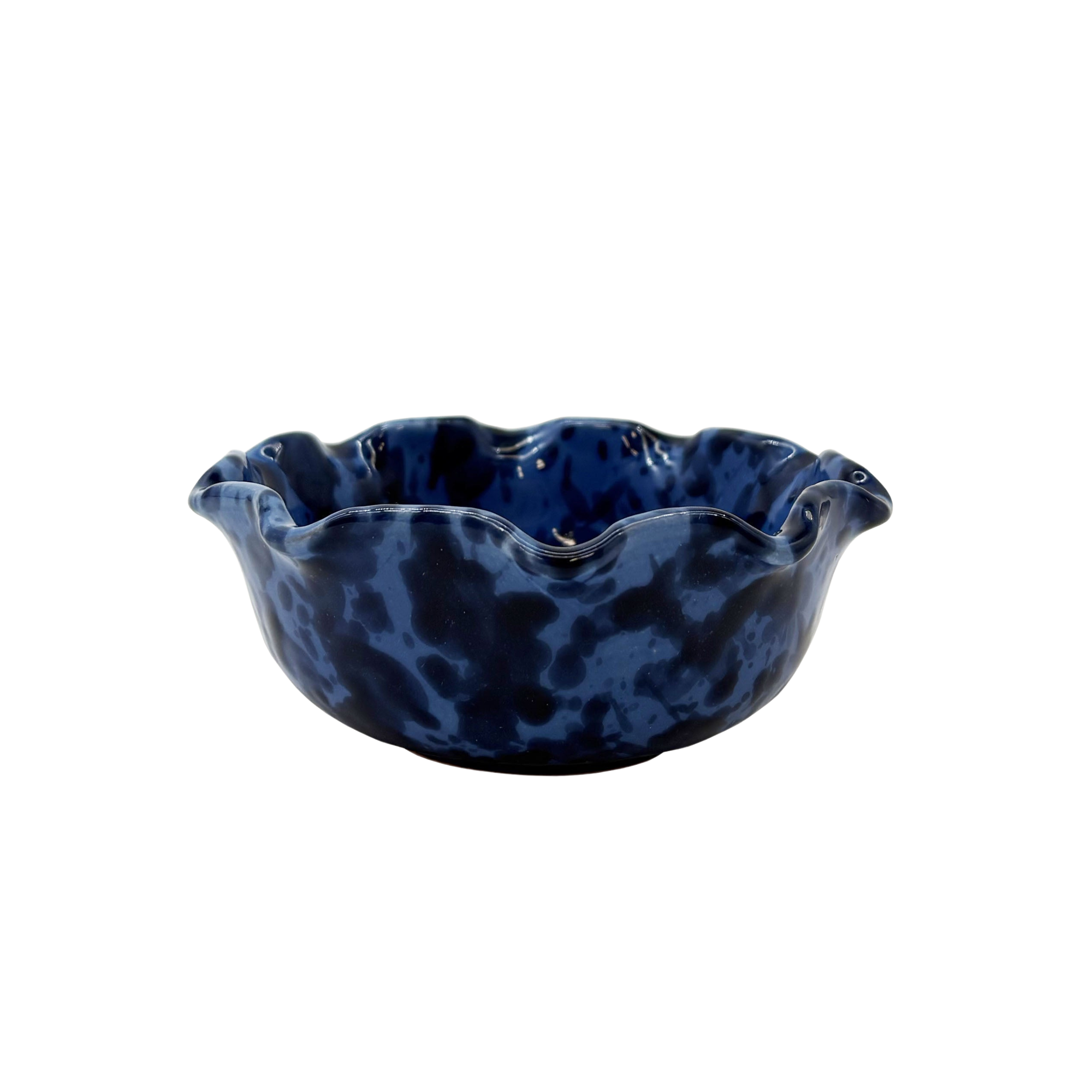 Small Scalloped Splatterware Bowl