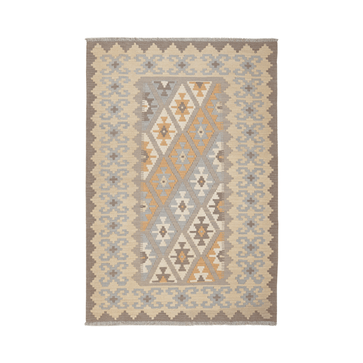 Kelim Gashgai Handwoven – Grey, 178 x 119cm