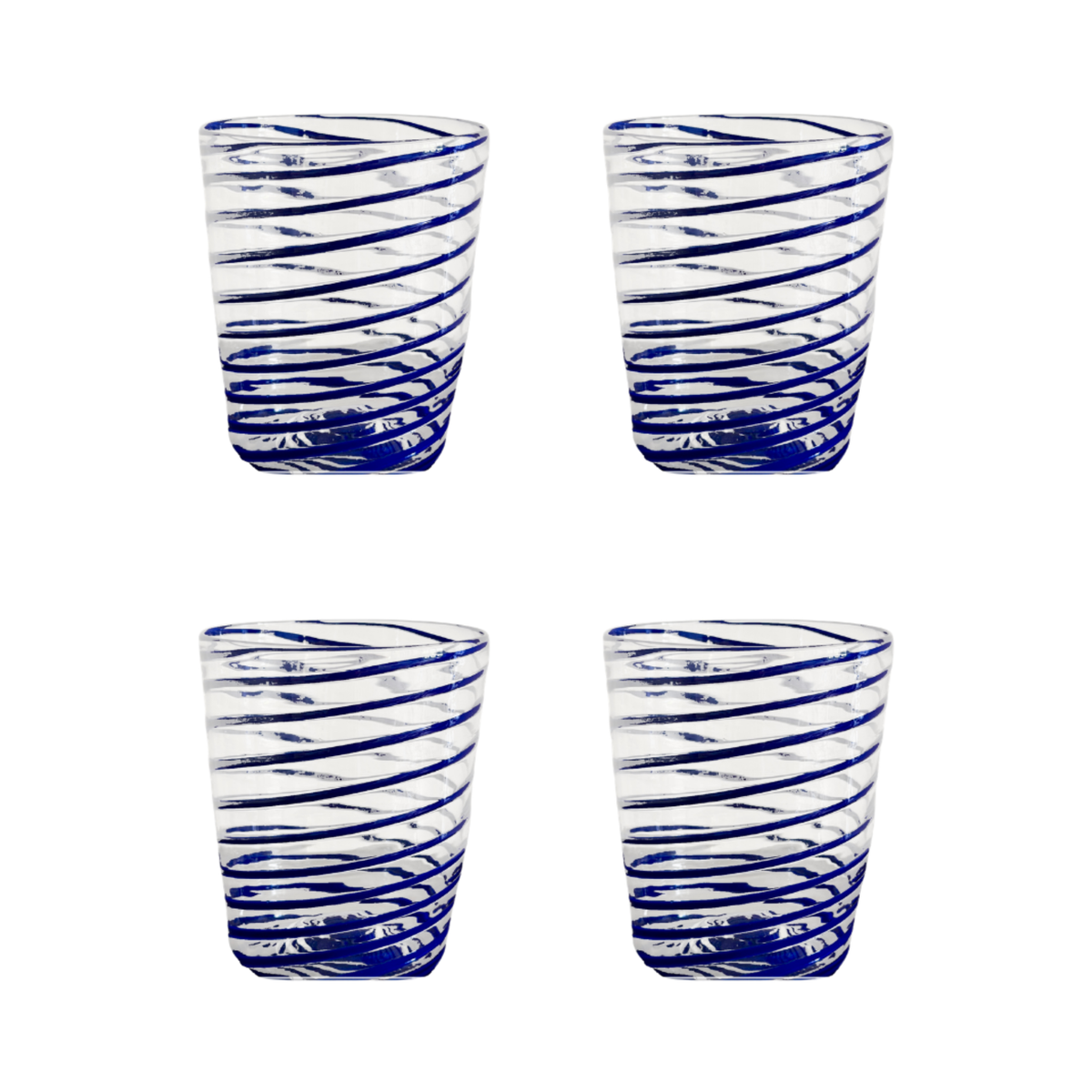 Set Of Four Kiki Tumblers In Blue
