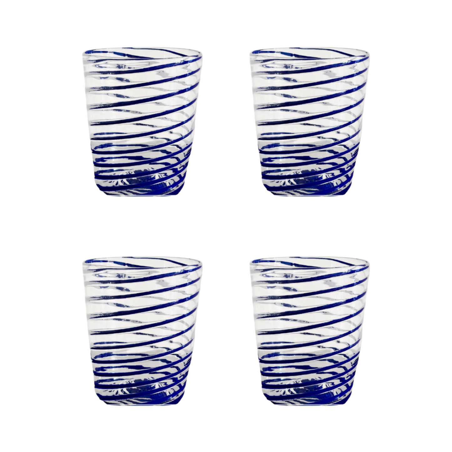 Set Of Four Kiki Tumblers In Blue