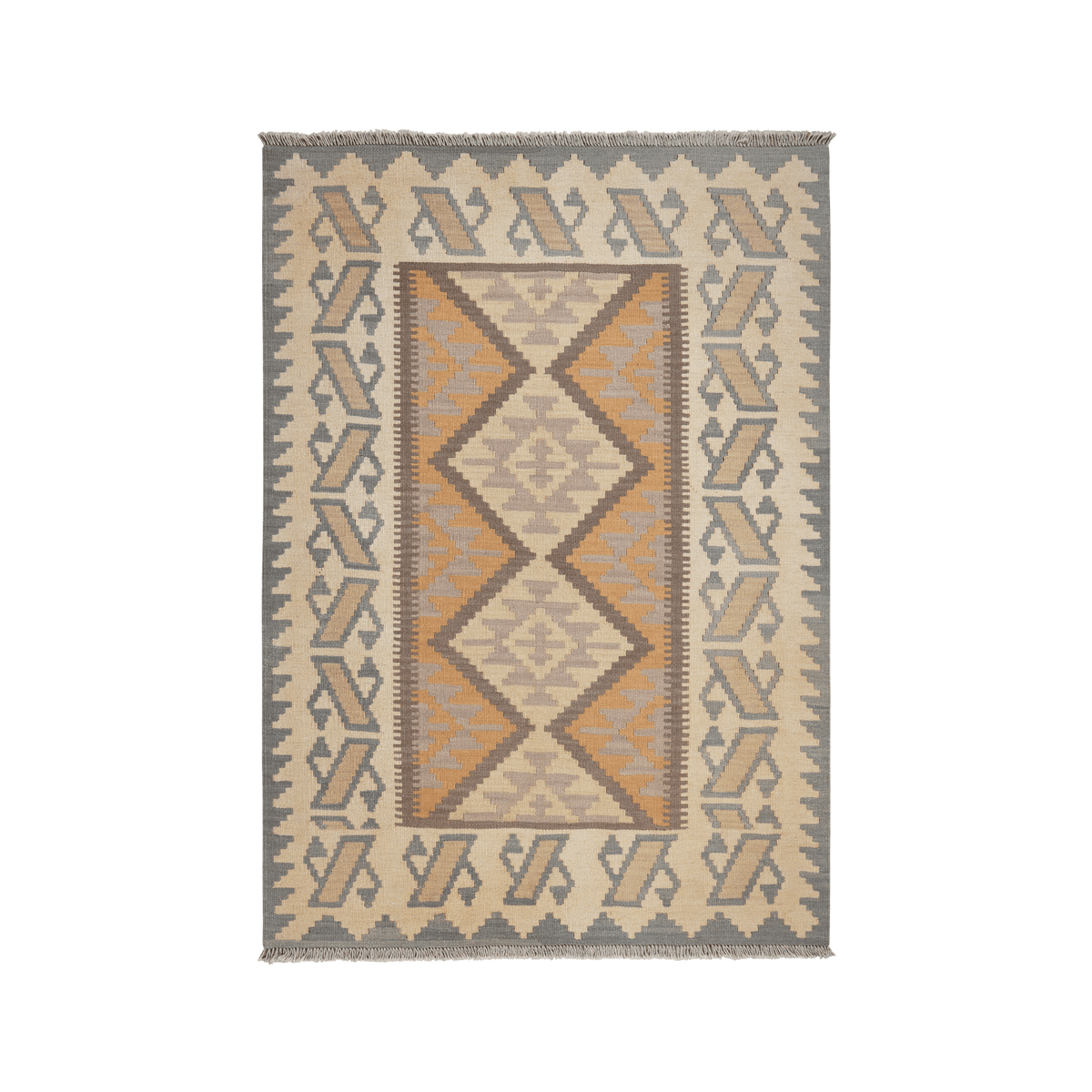 Kelim Gashgai Handwoven – Grey, 179 x 125cm