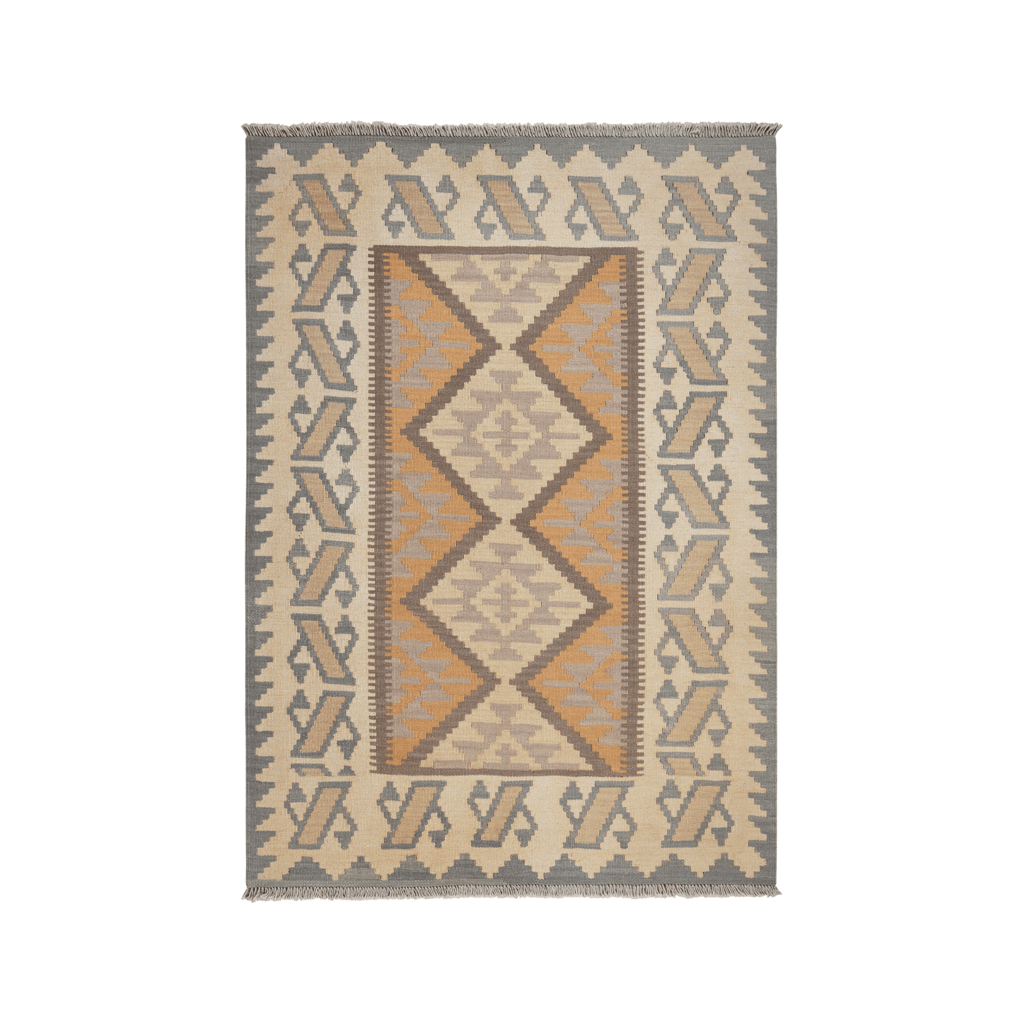 Kelim Gashgai Handwoven – Grey, 179 x 125cm