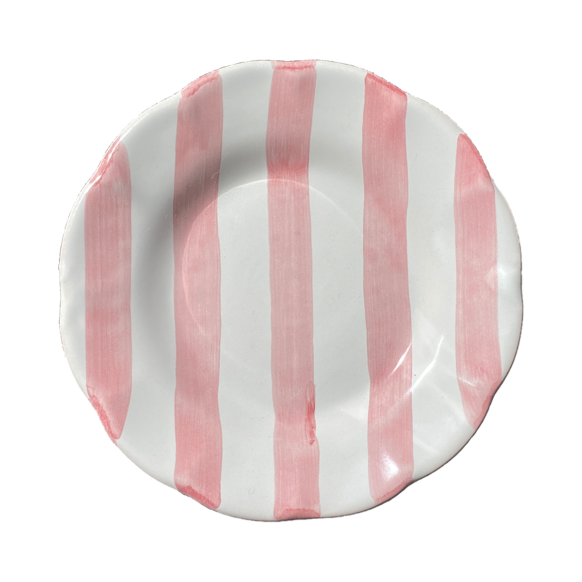 Plate Stripe 25 cm Pink