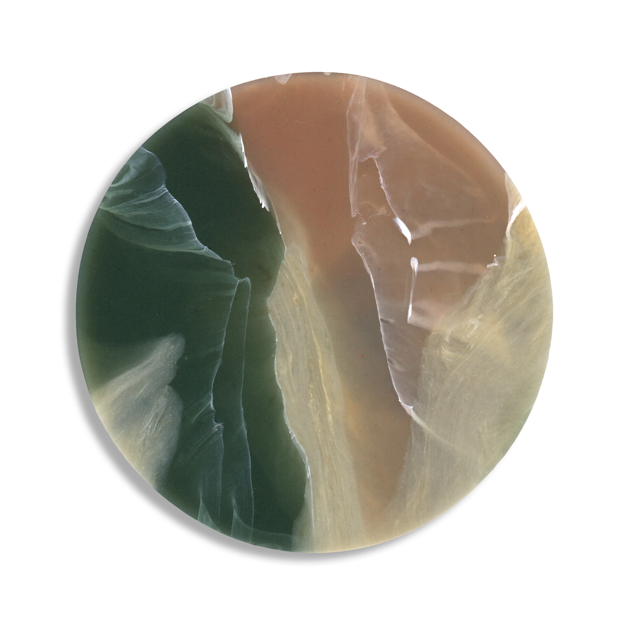 Recycled Plastic Marbled Coasters - Sand Peony