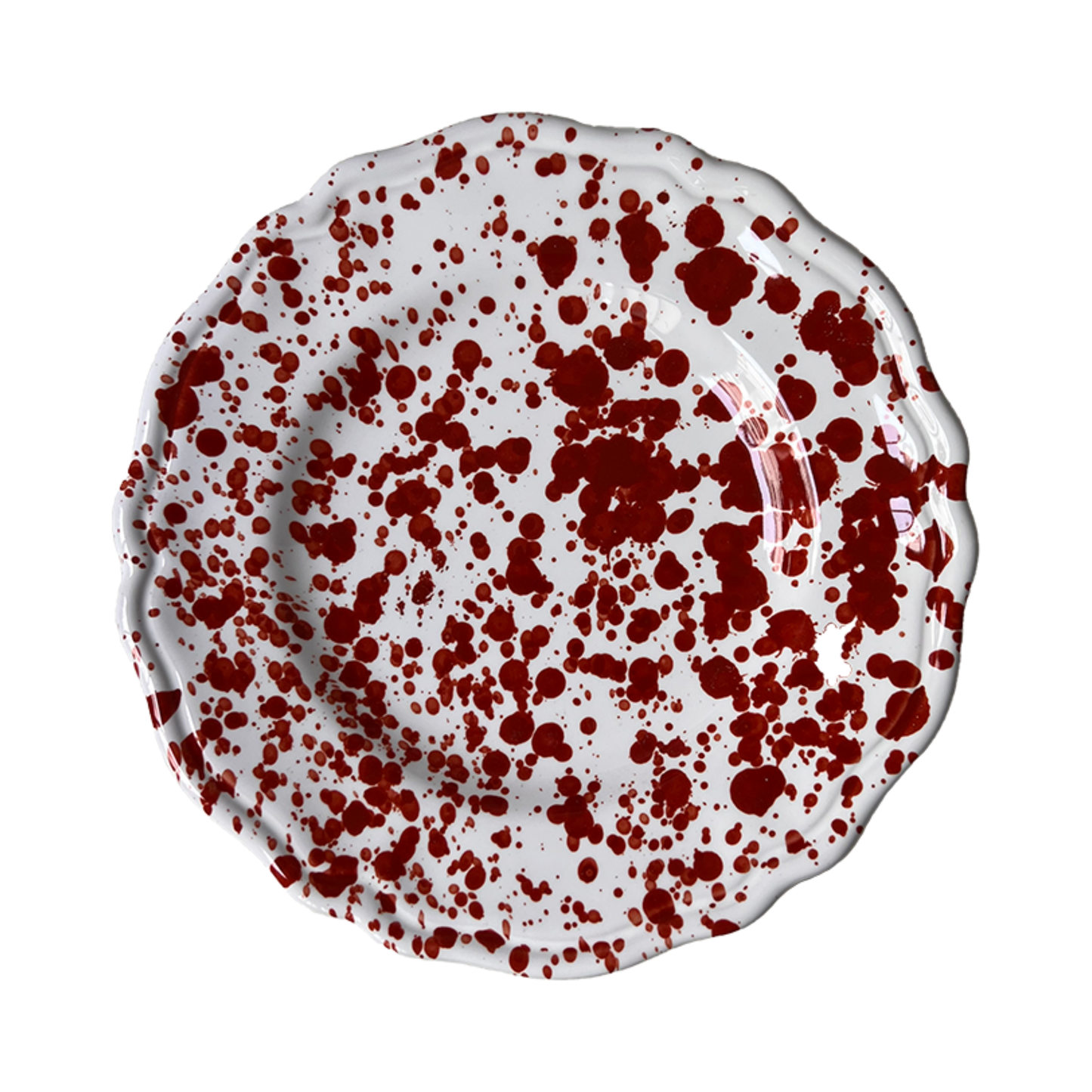 Plate Dots 20 cm Dark Terracotta