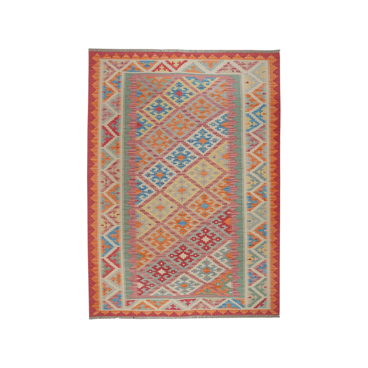 Gashgai Kilim · Hand-woven – Red, 251x179 cm