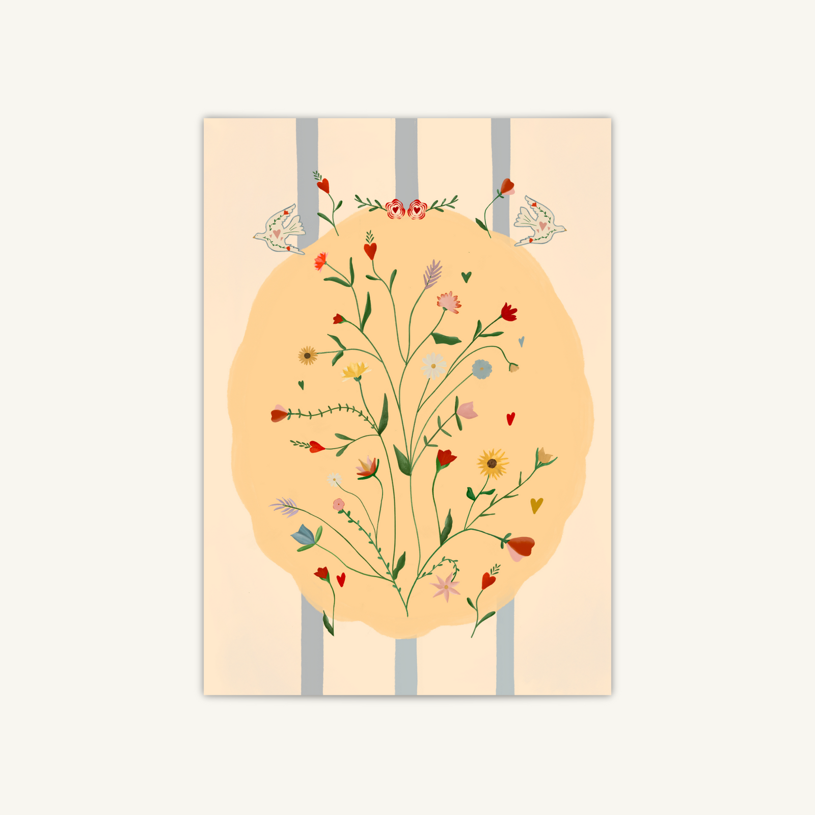 Folk Vines Art Print