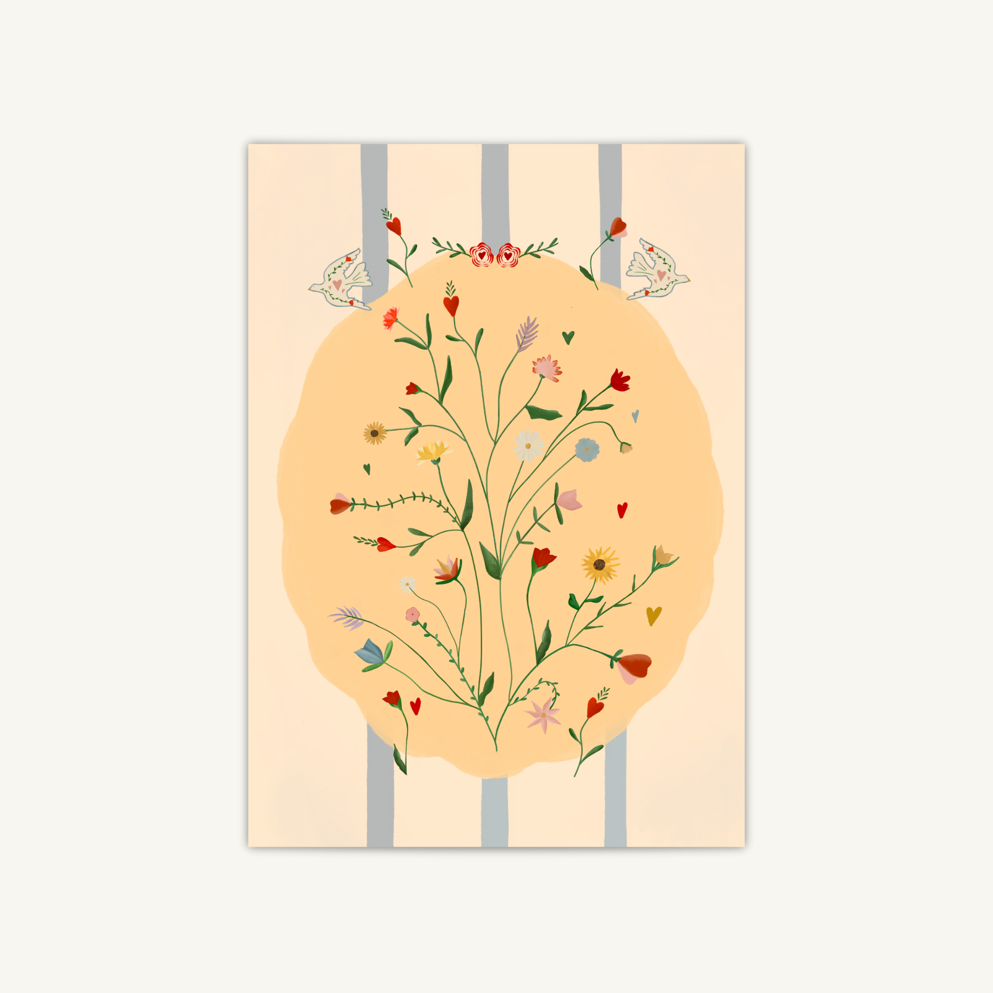 Folk Vines Art Print
