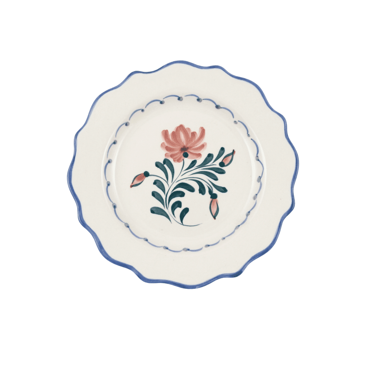 Blue Scalloped Heritage Dessert Plate