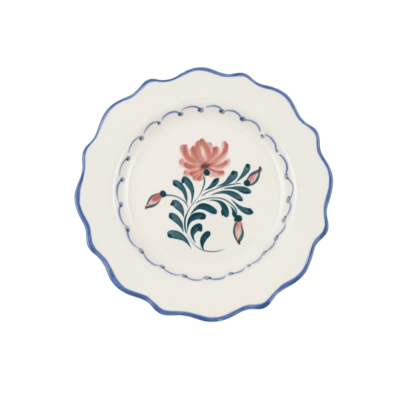 Blue Scalloped Heritage Dessert Plate