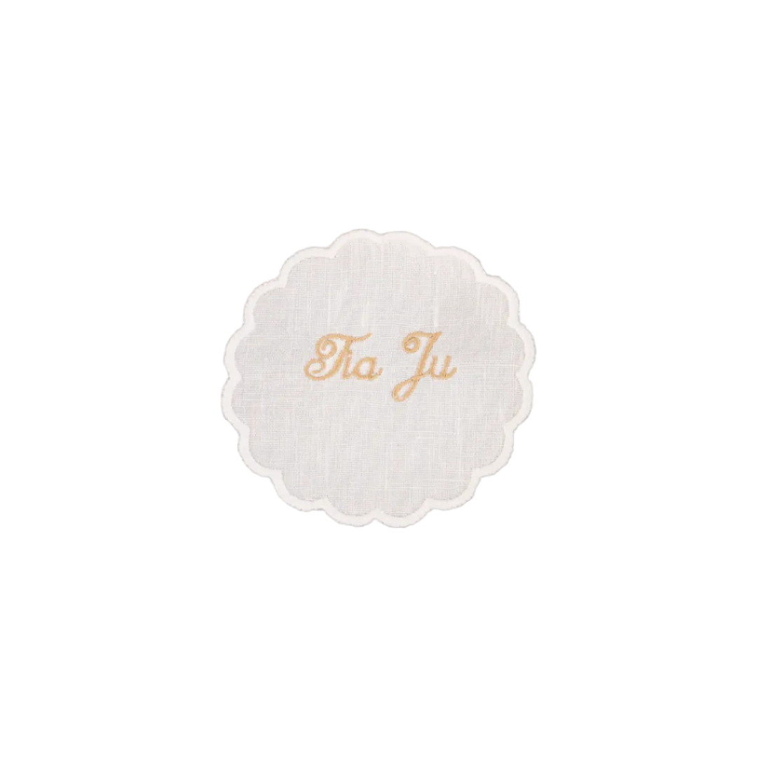 Personalised White Coaster/Bread Plate