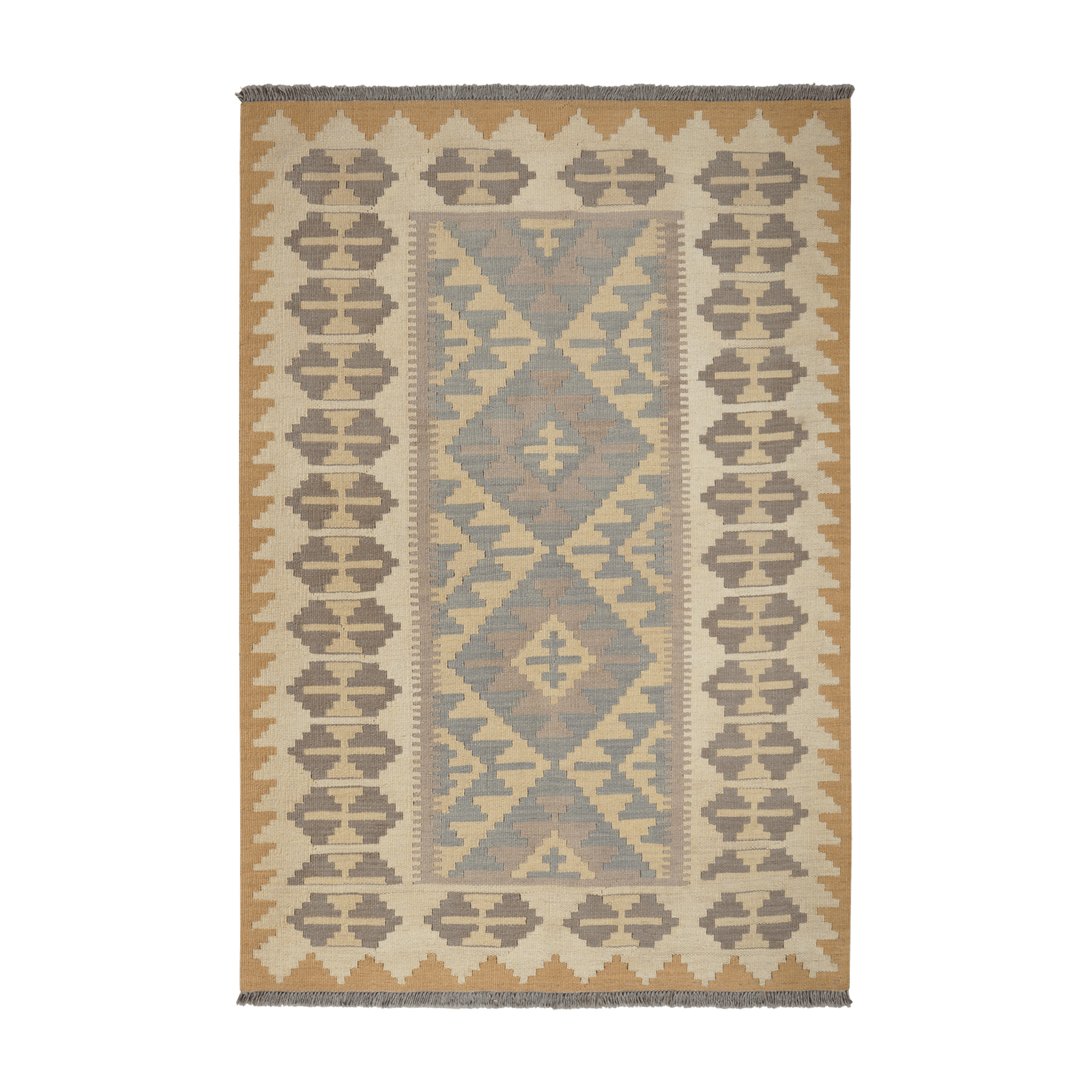 Kilim Gashgai Rug · Hand-Woven - Grey, 176x122 cm