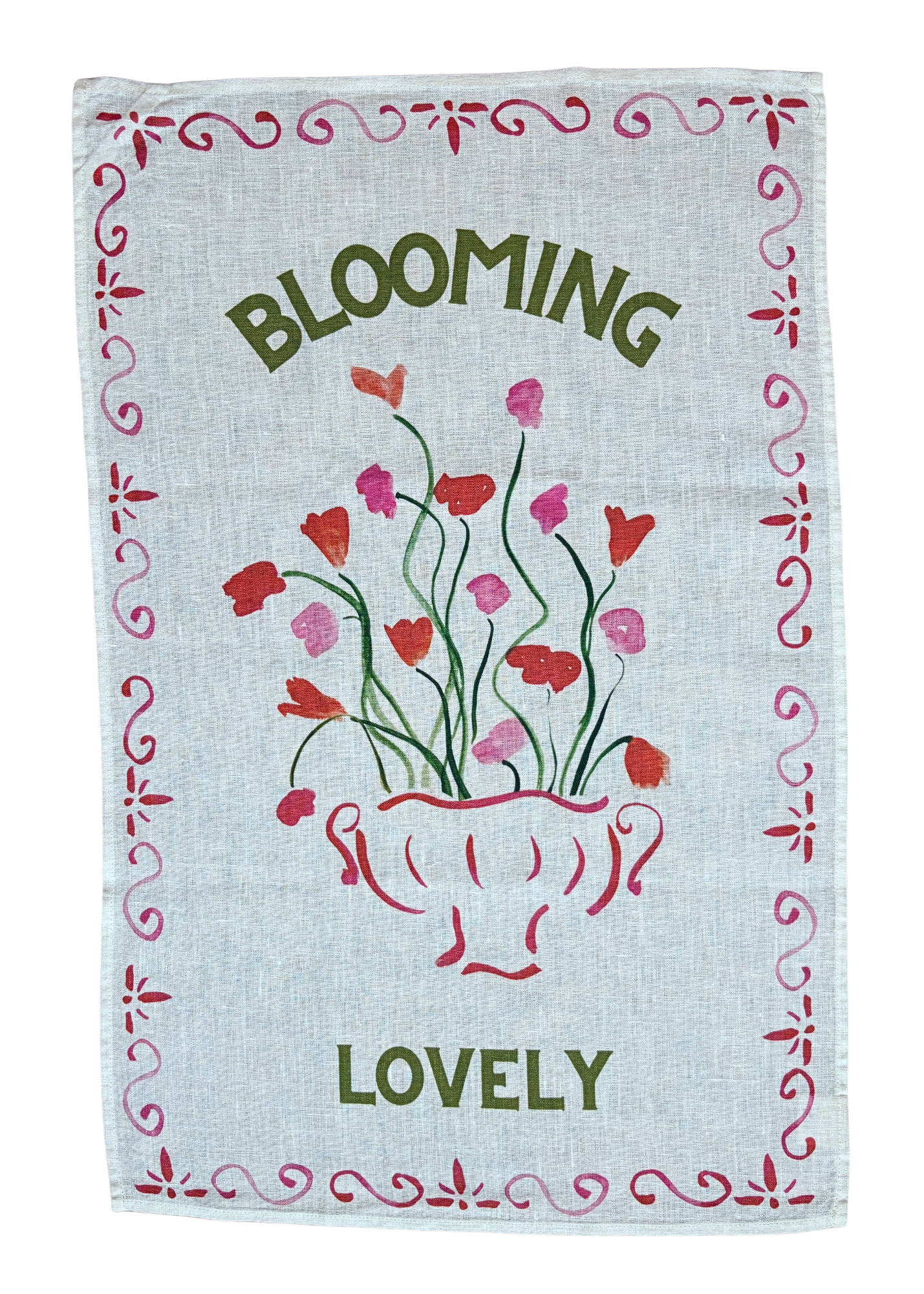 Dinette - Blooming Lovely - Flowers Linen Teatowel