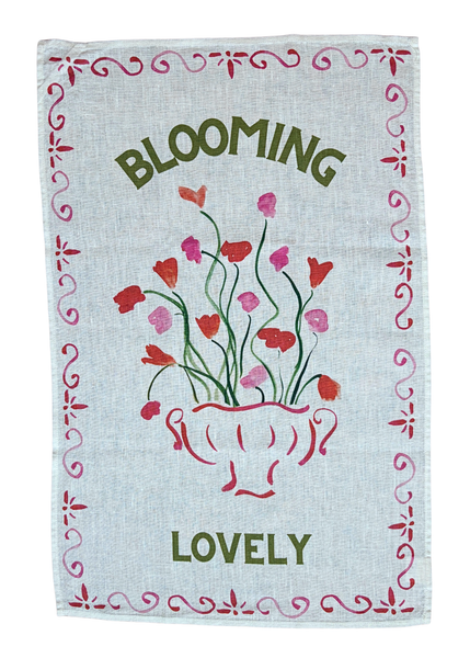 Dinette - Blooming Lovely - Flowers Linen Teatowel
