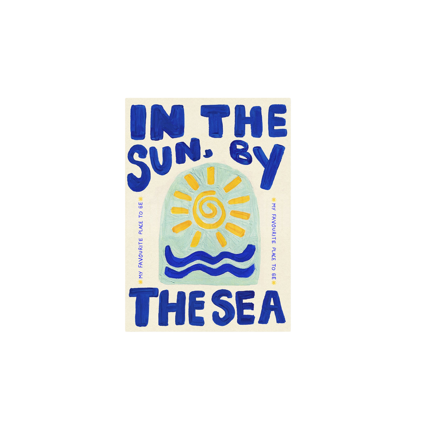 In The Sun By The Sea Hand Painted Print
